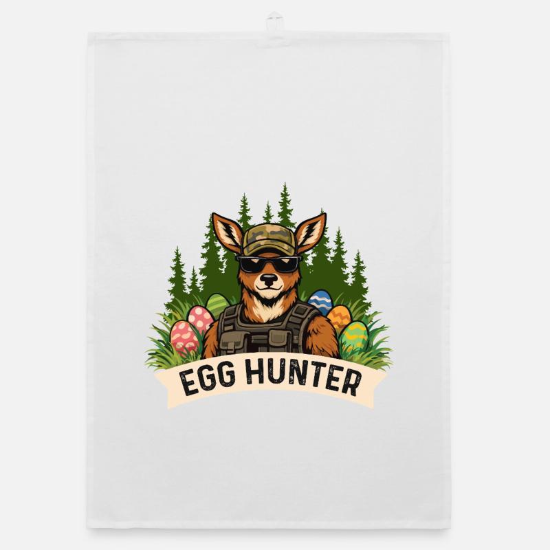 Egg Hunter Osterhase Frühling Eierfärben Organic Geschirrtuch