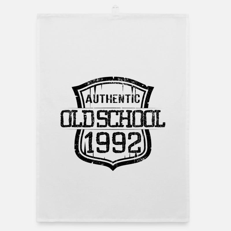Authentische alte Schule 1992 Organic Geschirrtuch