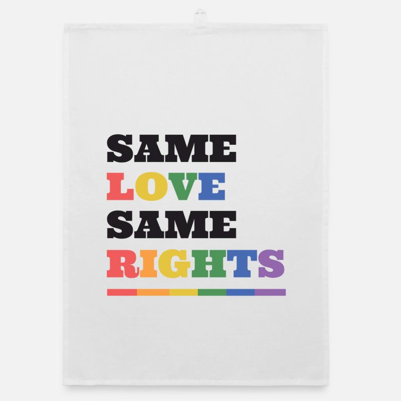 LGBTQ Pride Month - Same Love, Same Rights Organic dish towel