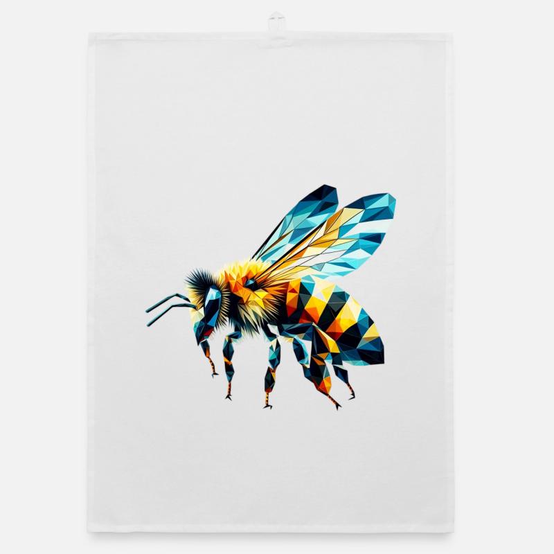 Polygonal Bee Organic dish towel