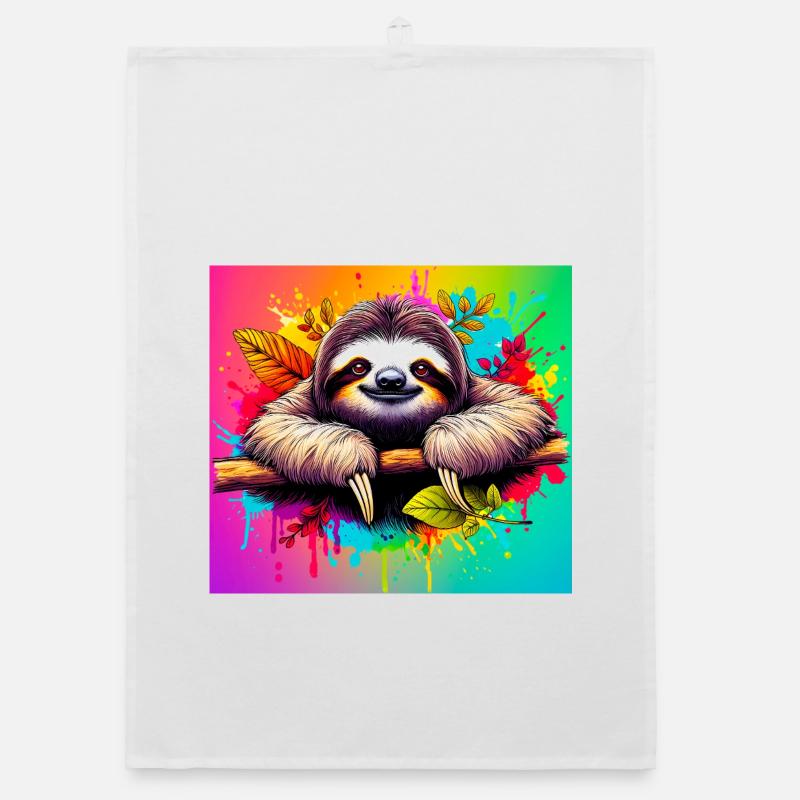 sloth Organic dish towel