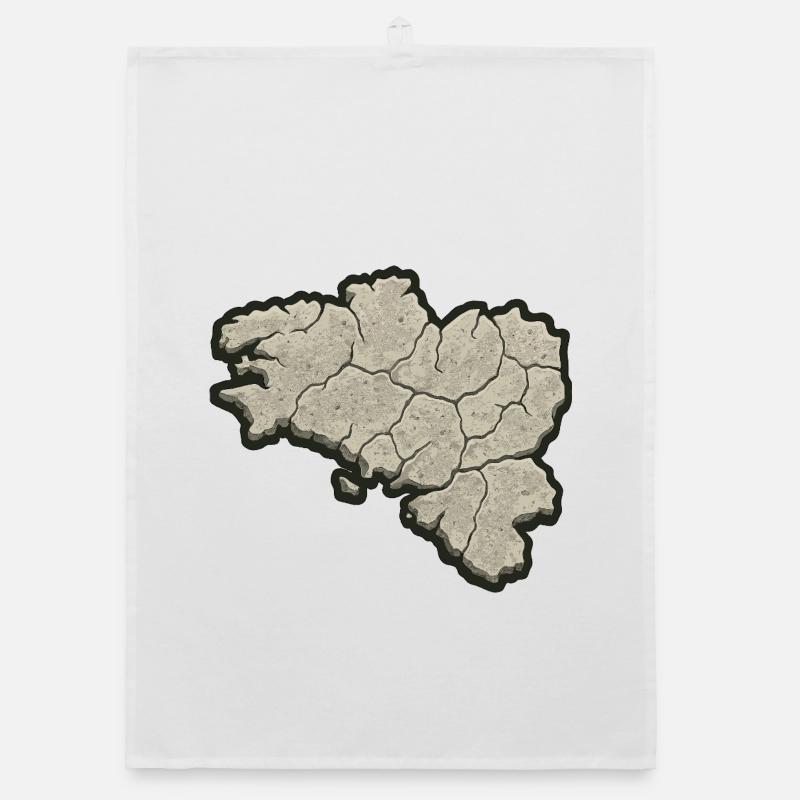 Brittany Pierre Map – Breton Identity & Pride Organic dish towel