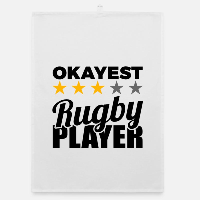 Rugby Player Organic dish towel