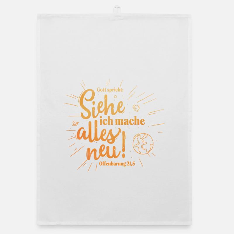 Behold, I make all things new Organic dish towel