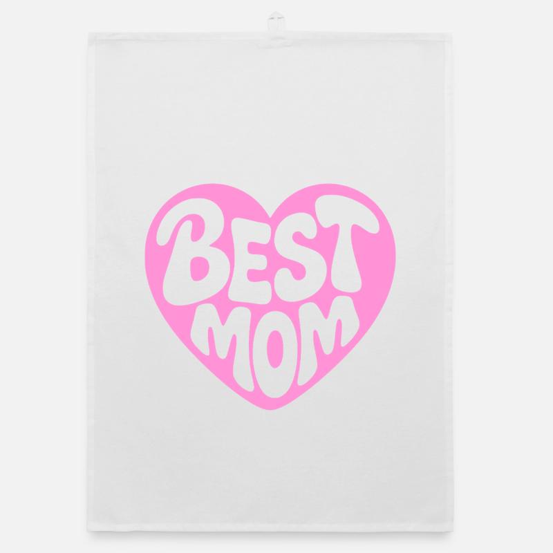 Beste Mama Herzdesign Organic Geschirrtuch
