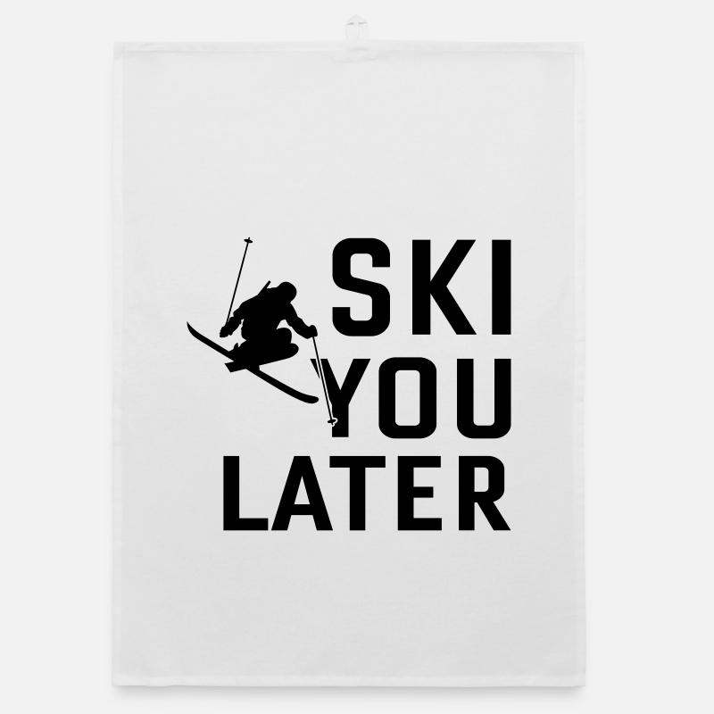 Ski You Later SVG – Modern Statement Design Organic dish towel