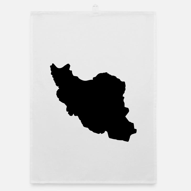 Silhouette de l’Iran Torchon bio