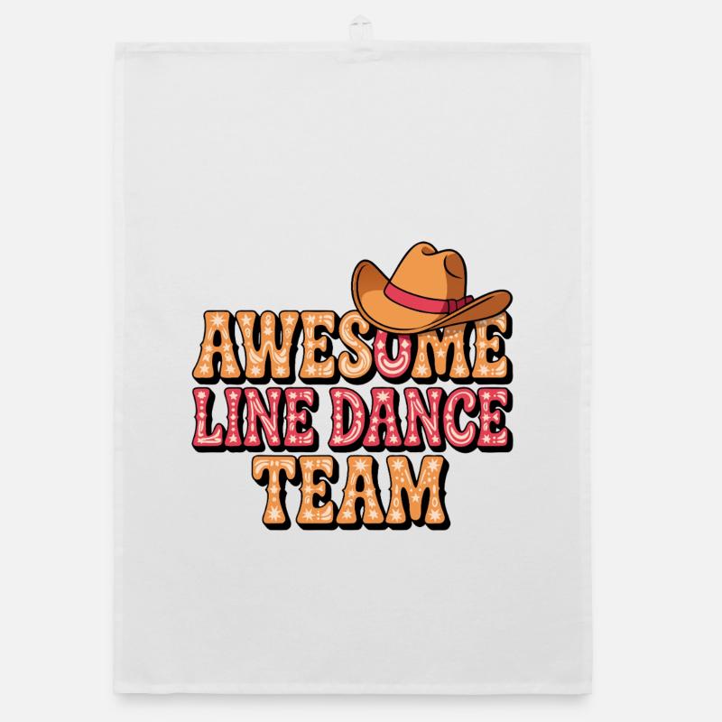Awesome Line Dance Team Organic Geschirrtuch