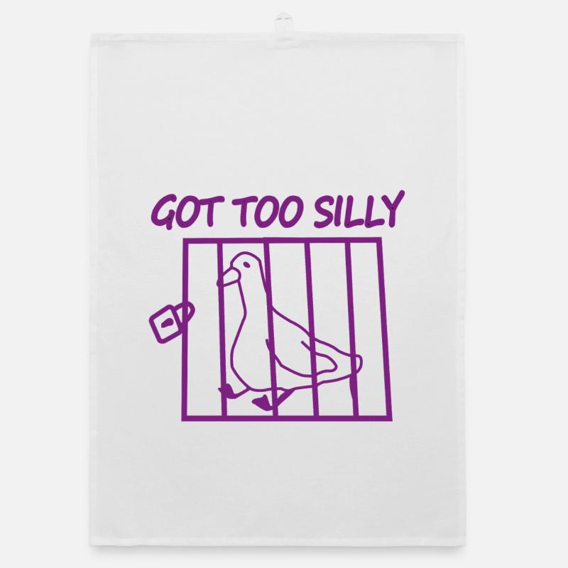 Zu dummer Taubenkäfig Organic Geschirrtuch