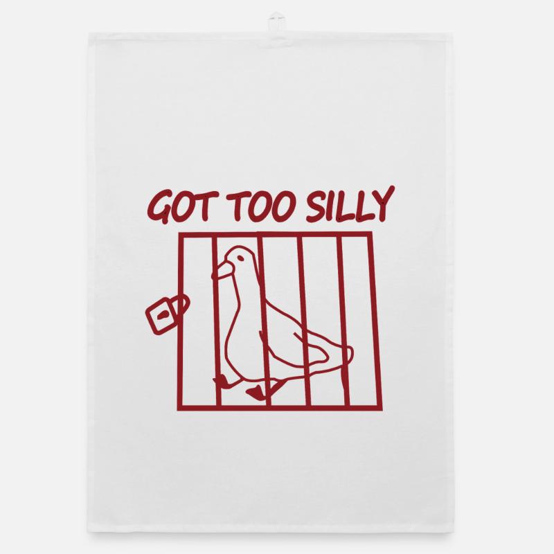 Die eingesperrte Taube wurde zu albern Organic Geschirrtuch