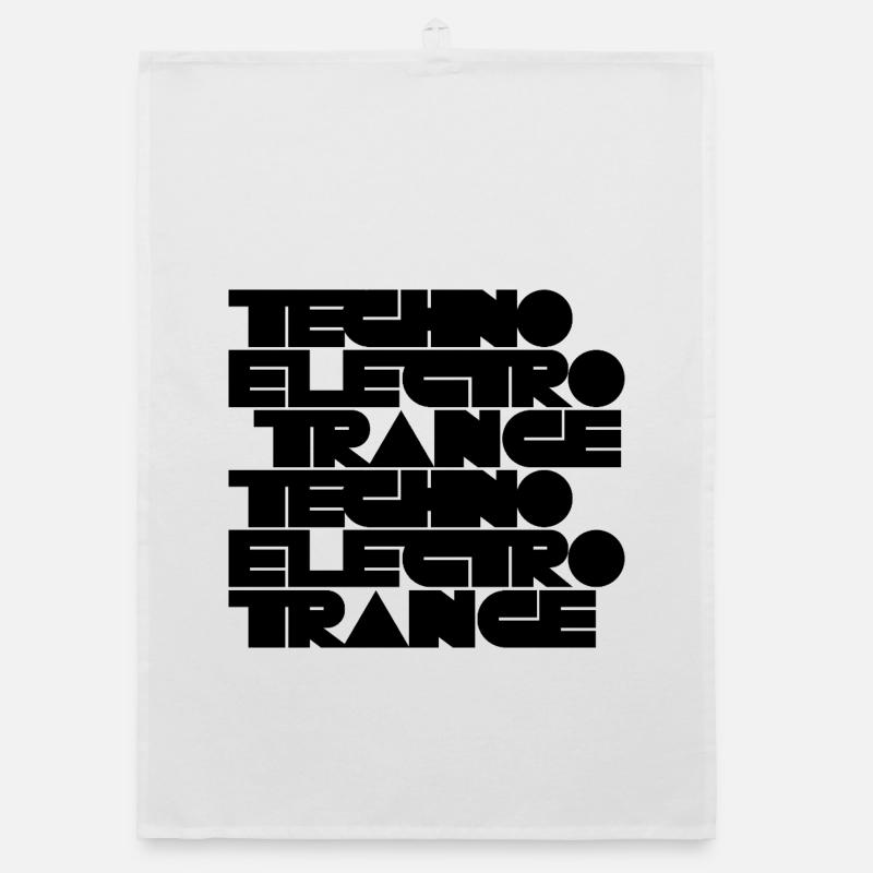 Techno Electro Trance Musik Organic Geschirrtuch