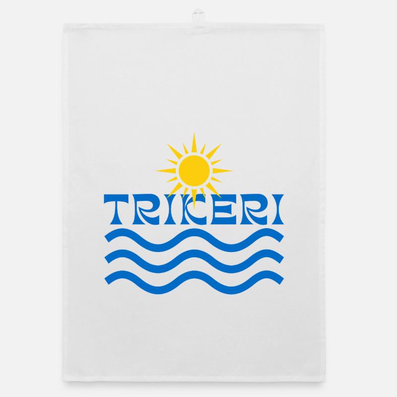 Trikeri Sun and Ocean Waves Organic dish towel