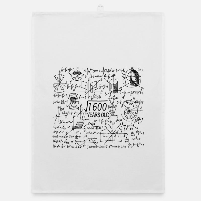 40th Birthday for Math Teachers and Math Nerds Organic dish towel