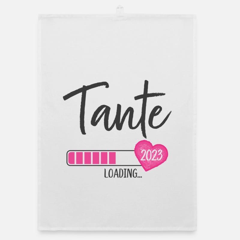Tante Loading 2023 Herz Nichte Mädchen Organic Geschirrtuch