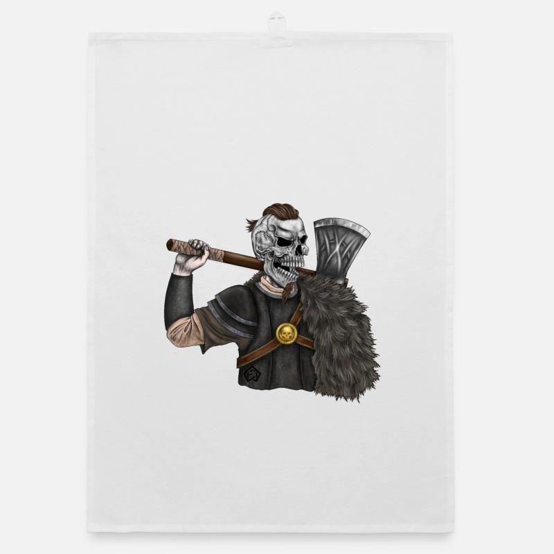Wikinger, Odin, Thor, Wallhalla, Berserker Organic Geschirrtuch