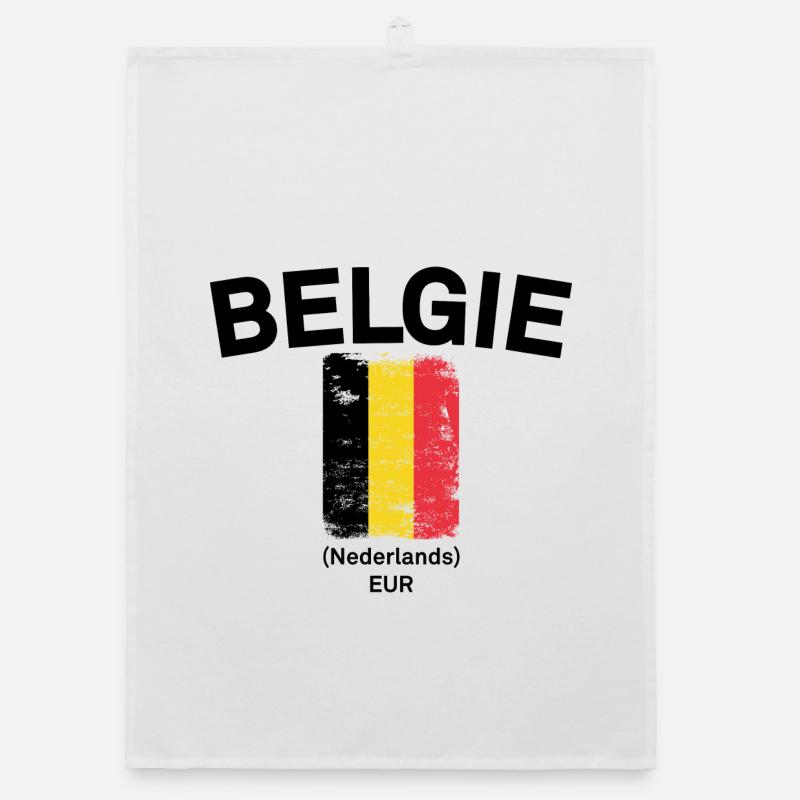 Belgian Brush Flag Distressed Organic dish towel