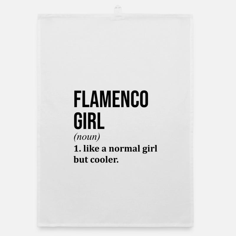 Flamenco - Organic Geschirrtuch - Weiß