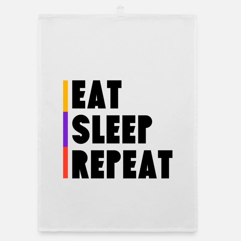 Eat - Sleep - Repeat Organic Geschirrtuch
