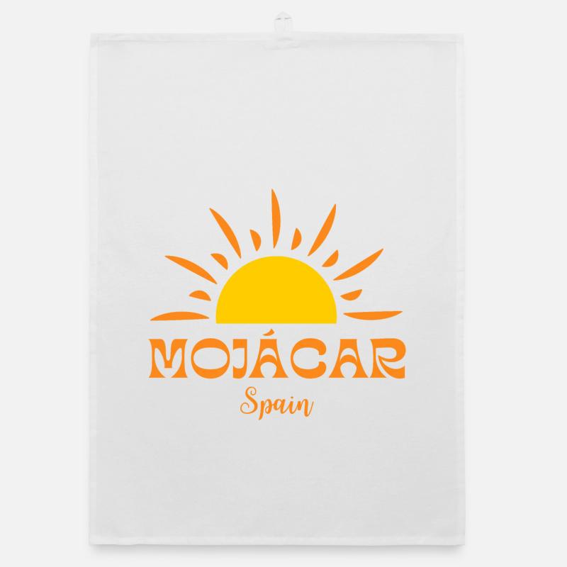 MOJÁCAR Spain Sun Motif Organic dish towel