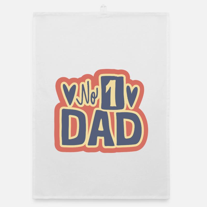 No 1 Dad Heart Design Torchon bio