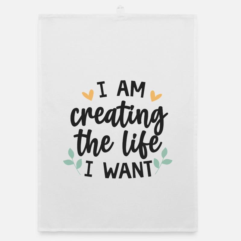 ✨ Ich erschaffe das Leben, das ich will Organic Geschirrtuch