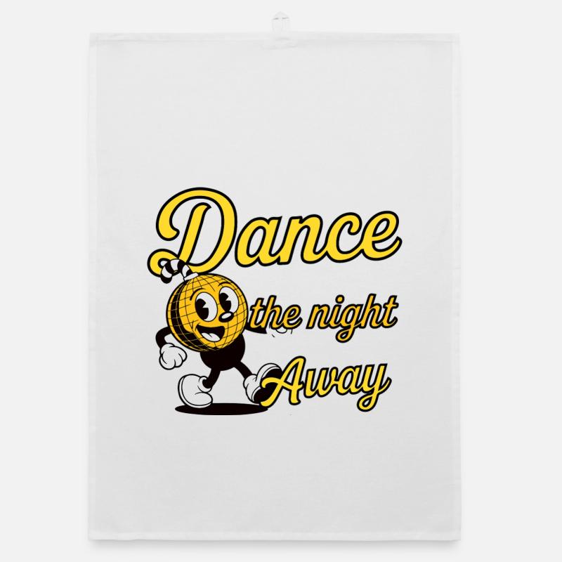 Danse Nuit Disco Dessin animé Design Torchon bio