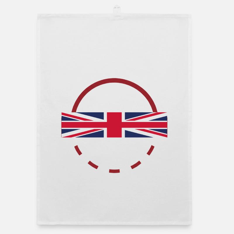 Union Jack Arc Emblem - Organic Geschirrtuch - Weiß