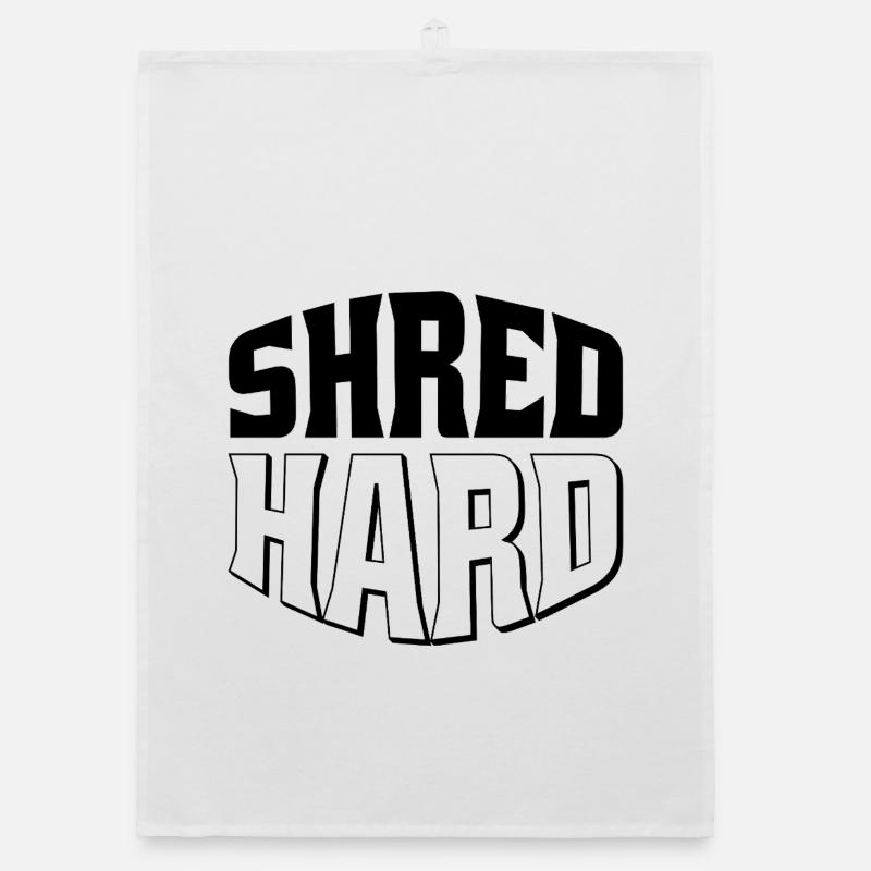 Shred Hard Snowboard Style Torchon bio