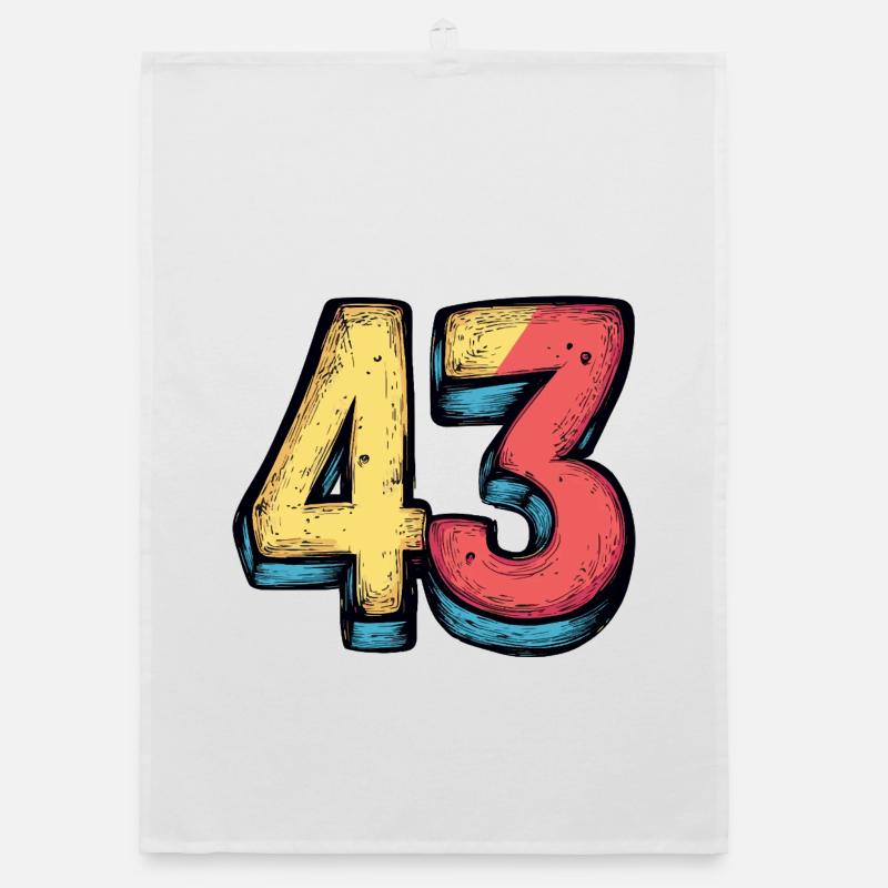 43 Number Colorful Organic dish towel