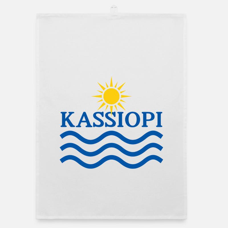 Kassiopi Sun Waves Emblem Organic dish towel