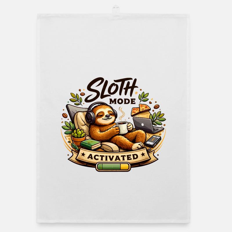 Sloth Mode Activated: Cozy Tech Organic dish towel