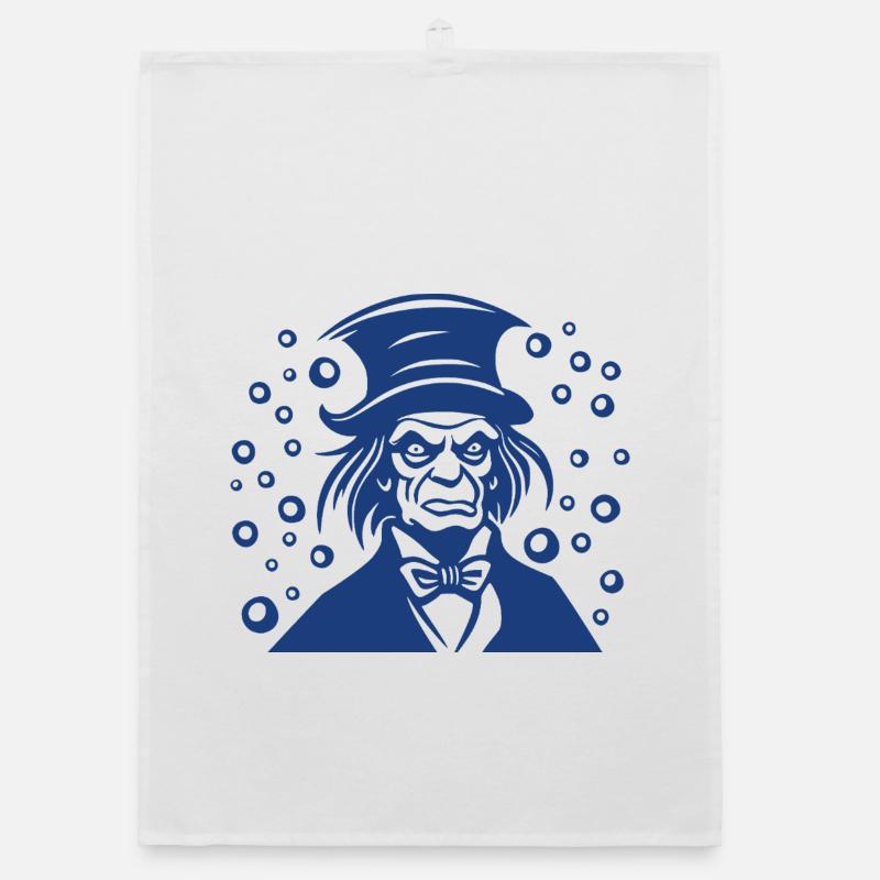 Graphique de portrait plat d’Ebenezer Scrooge Torchon bio