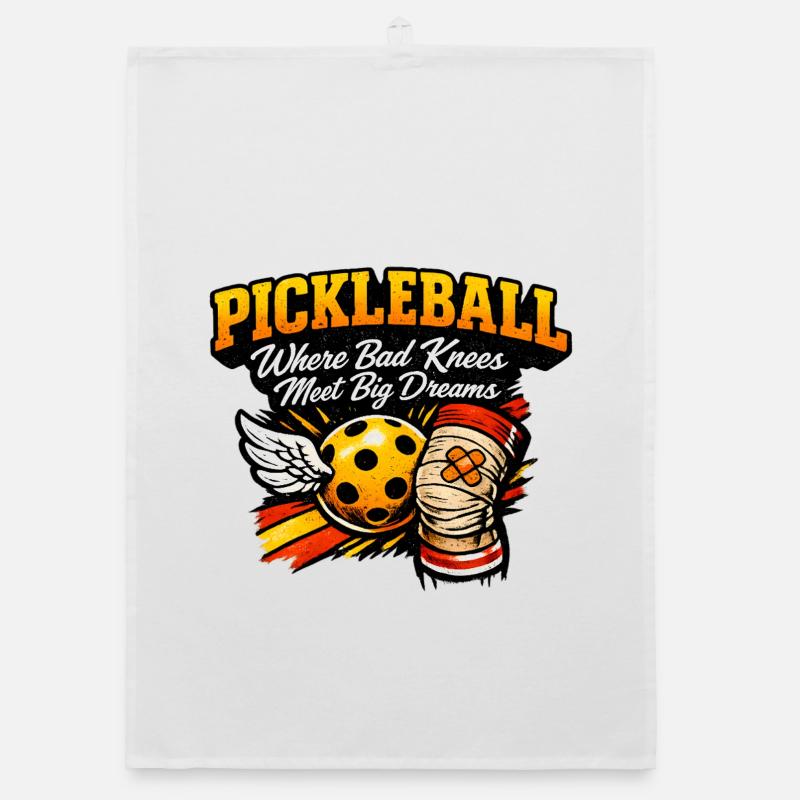 Grands rêves au pickleball, puissance des genoux Torchon bio