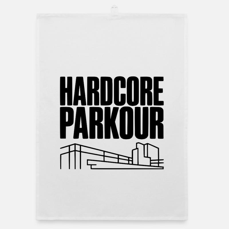Hardcore Parkour Organic dish towel