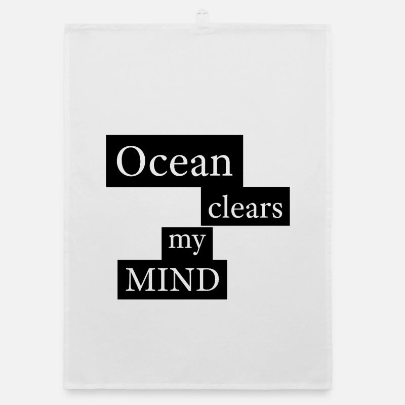 Ocean clears my mind Organic dish towel