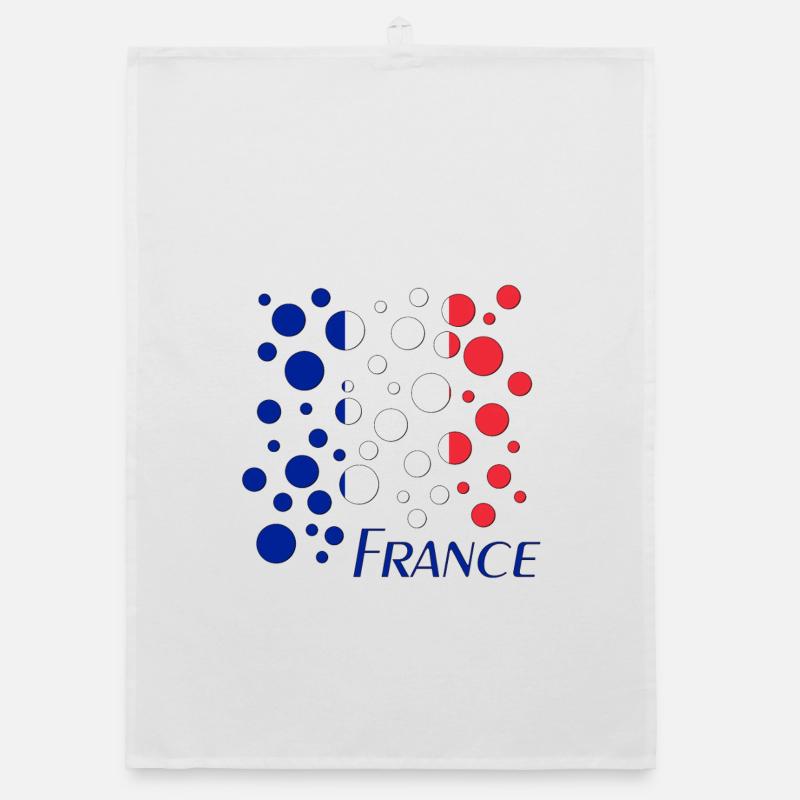 French Circle Dots Pattern Organic dish towel