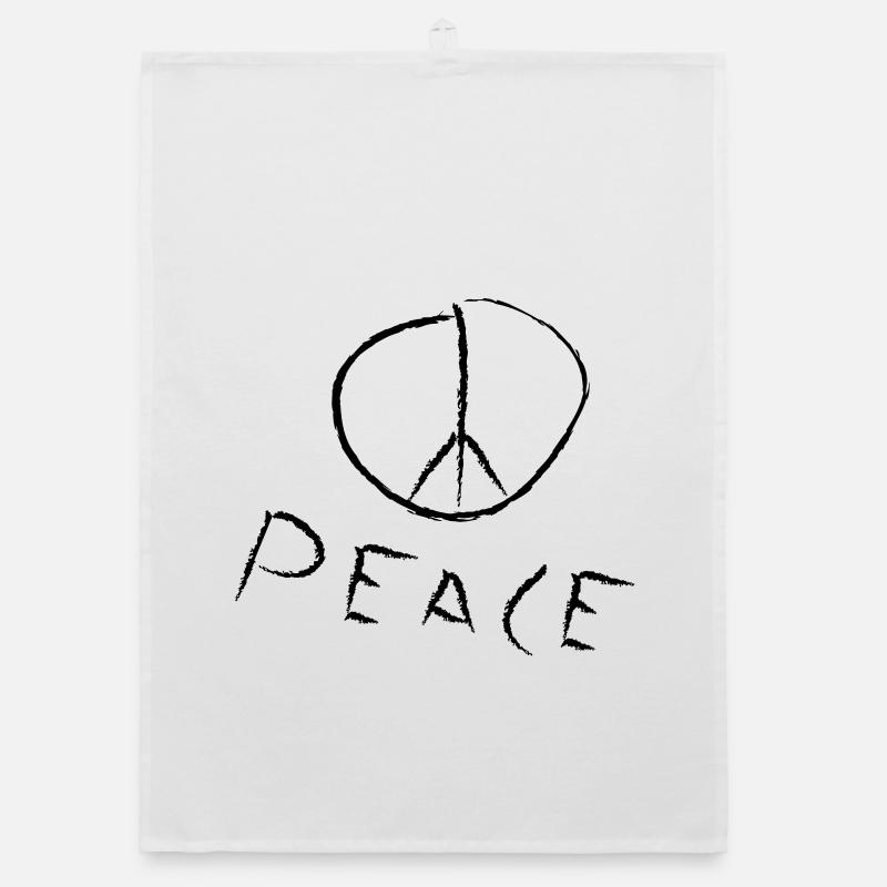 peace exit-shirt Organic dish towel
