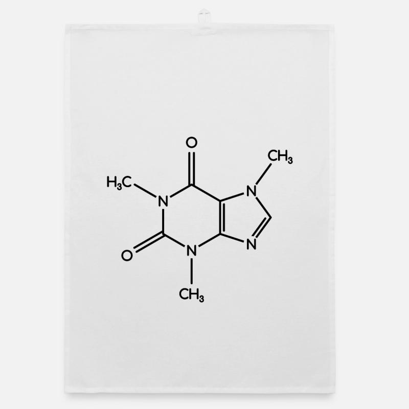 Molécule de caféine - Formule de structure Torchon bio