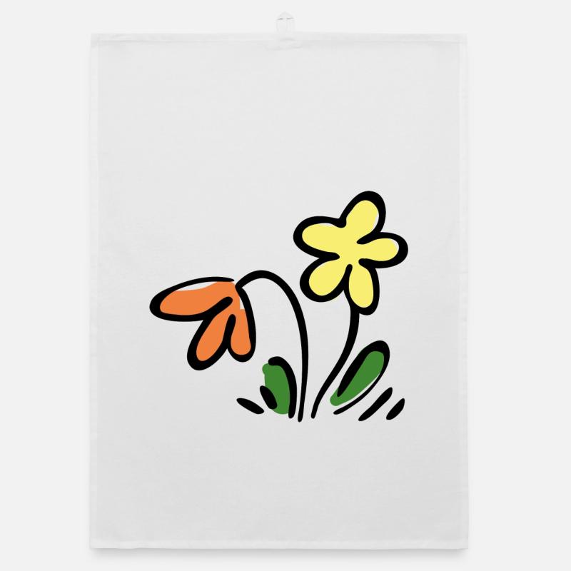 Blumen Organic Geschirrtuch