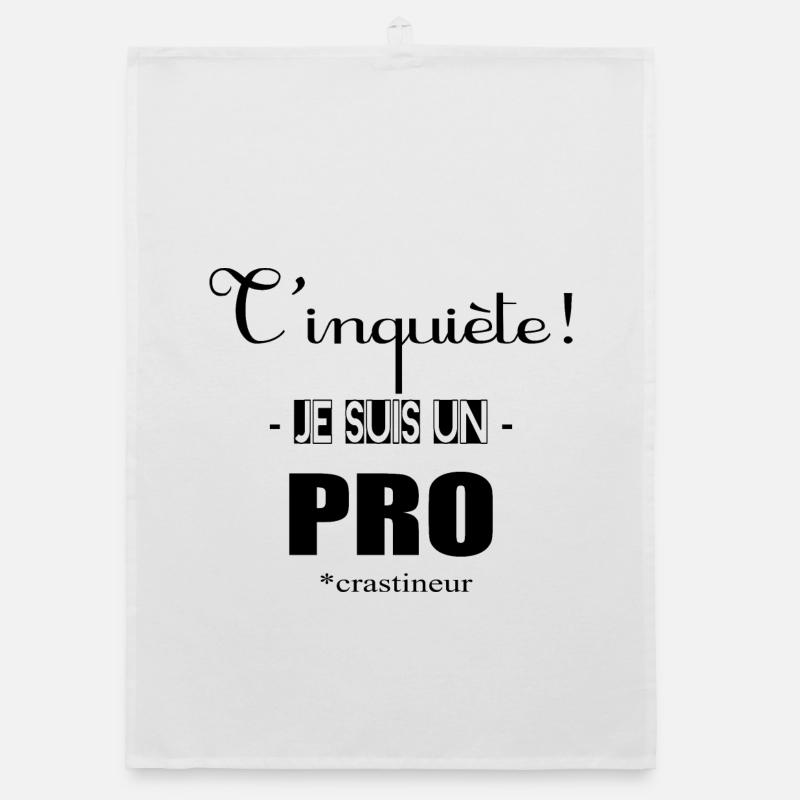 Procrastinateur - Torchon bio - blanc