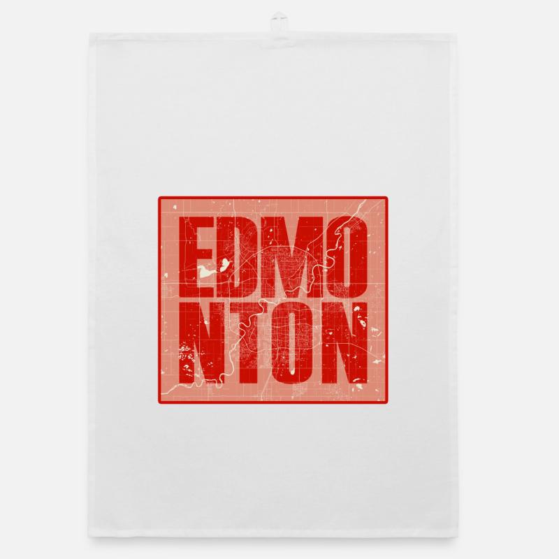 EDMONTON City Map – Urban Design Organic dish towel