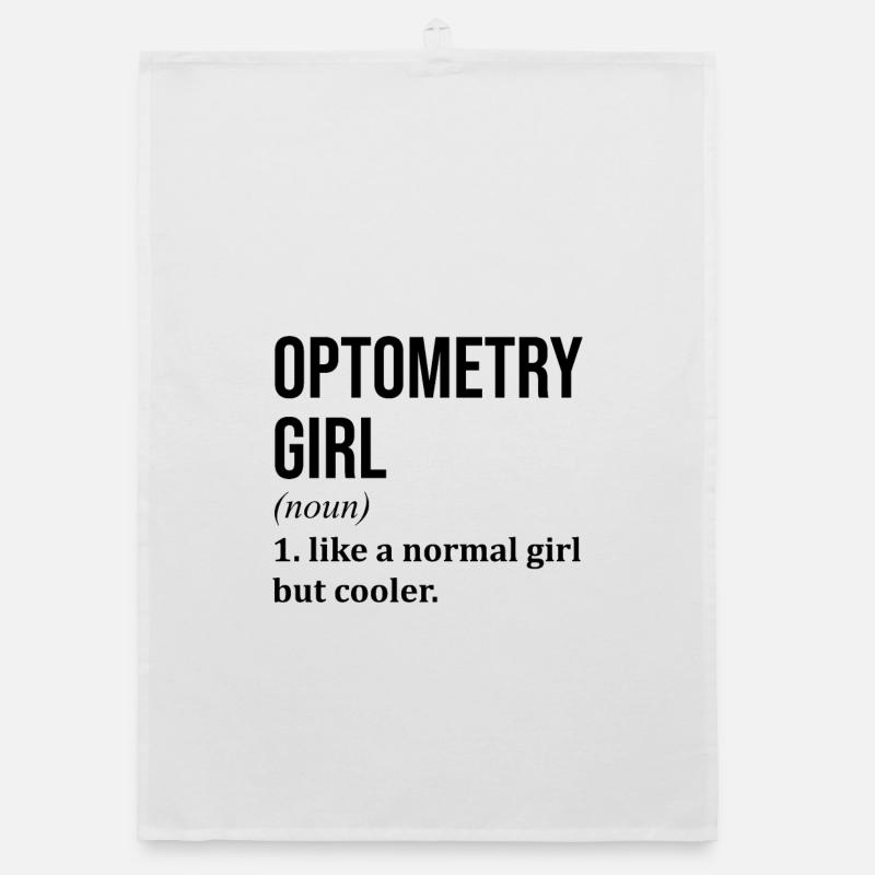 Optométrie - Torchon bio - blanc