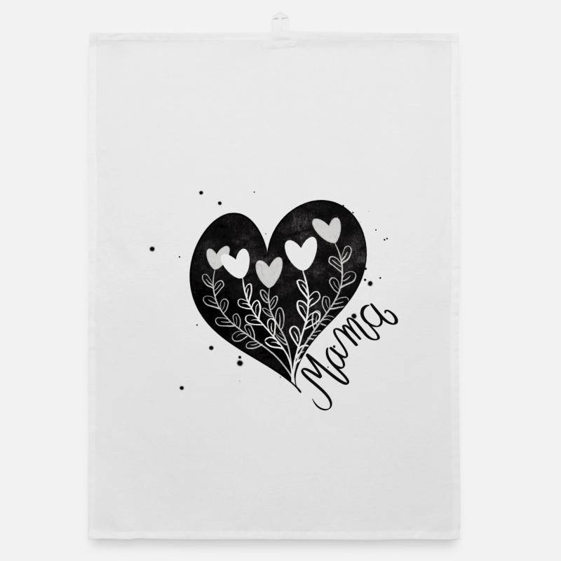 Mama Herz Muttertag Organic Geschirrtuch