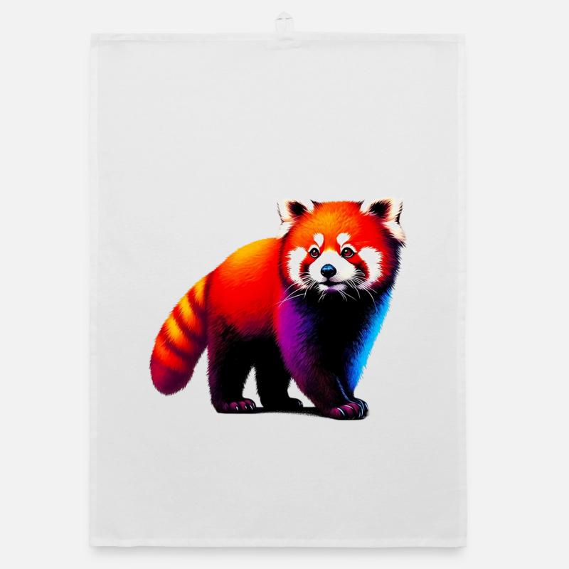 Red panda Organic dish towel