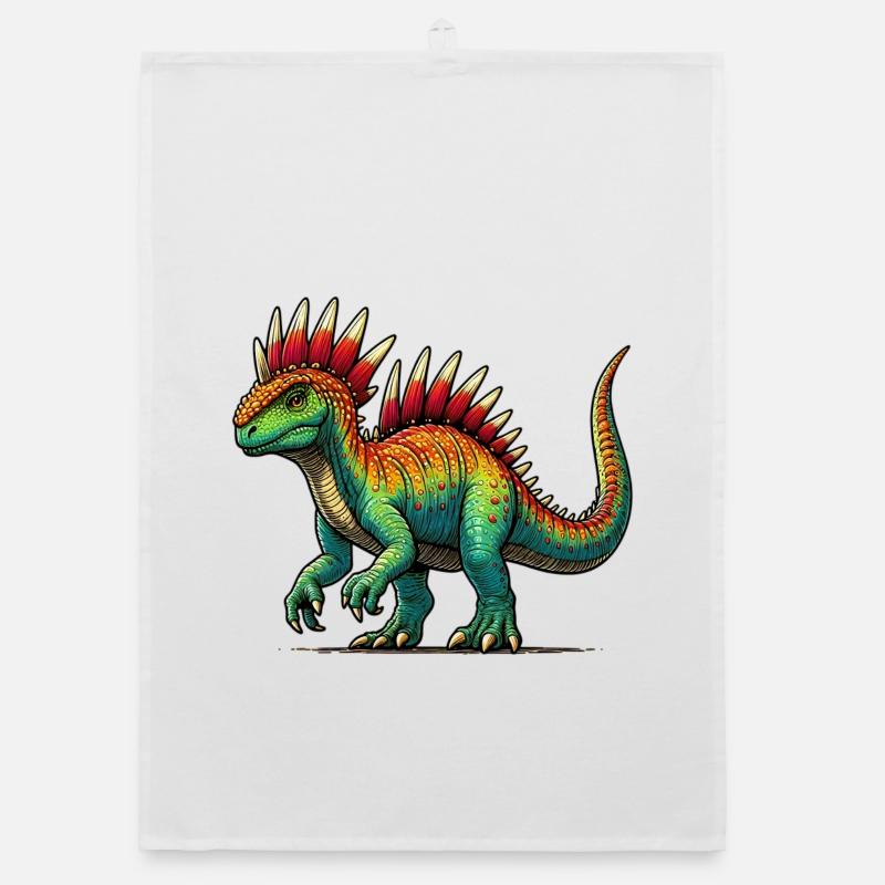 Dinosaurier - Organic Geschirrtuch - Weiß