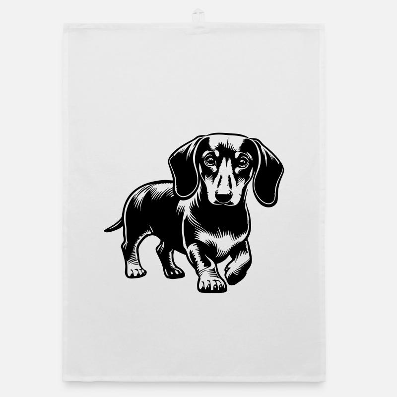 Dachshund Organic dish towel