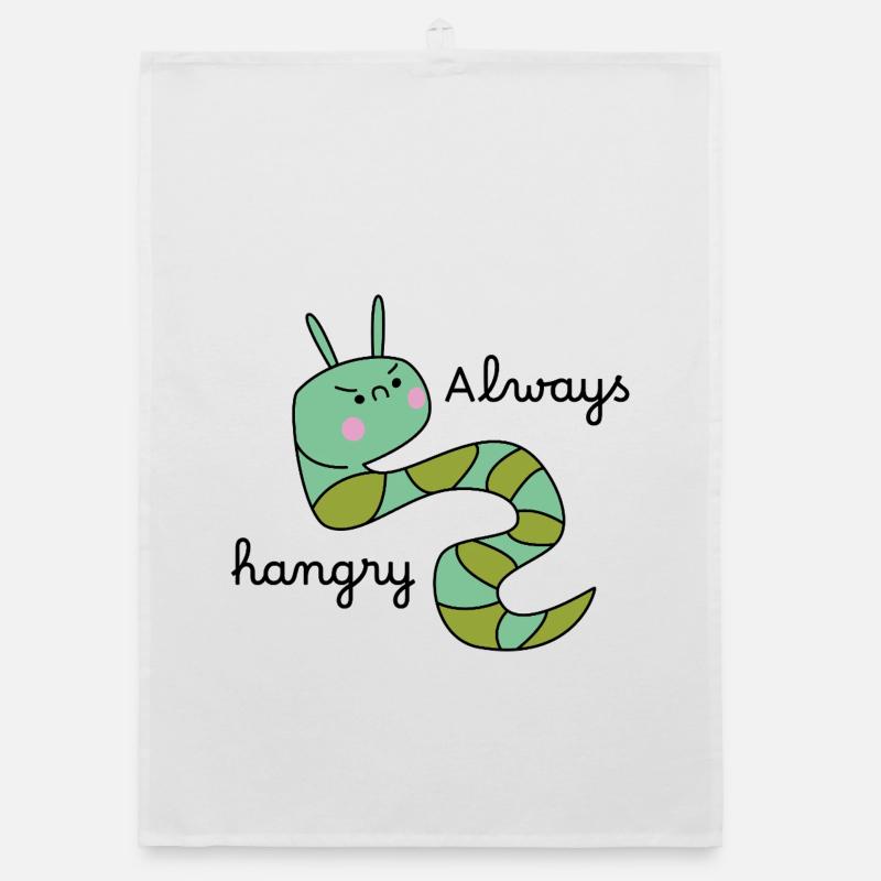 Grumpy Caterpillar – Funny Cartoon Caterpillar Organic dish towel