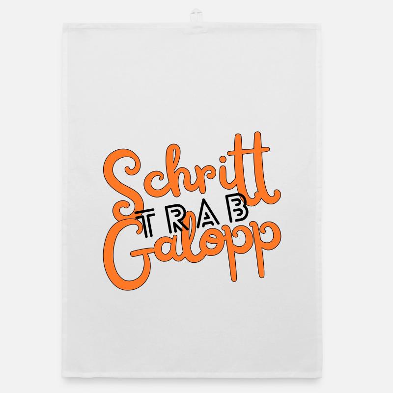 Walk, trot, canter Organic dish towel