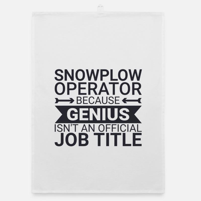 Snowplow Operator Genius Schneepflugfahrer Organic Geschirrtuch