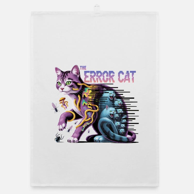 Die irrende Katze Digitale Kunst Organic Geschirrtuch